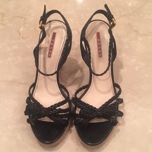 AUTHENTIC PRADA WEDGE SANDALS
